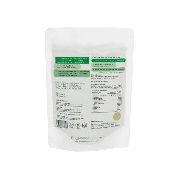 Moringa orgánica en polvo YEMA & Co