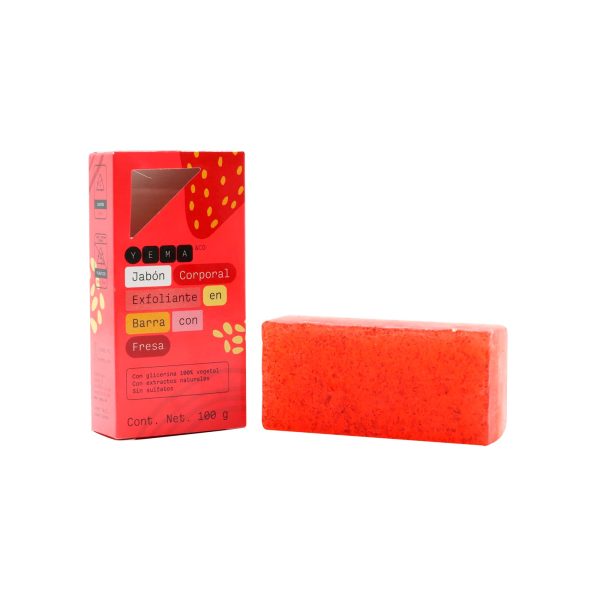 32991-Jabon-de-fresa-yema-4 Jabón Corporal Exfoliante en Barra con Fresa YEMA