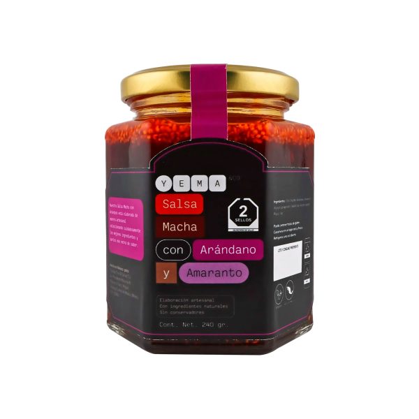 Salsa Macha con Arándano y Amaranto YEMA