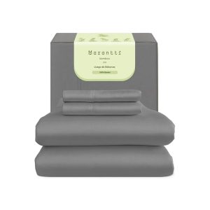 Sábanas de Bamboo Matrimonial Gris 300 hilos