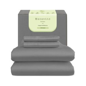 Sábanas de Bamboo Queen Gris 300 hilos