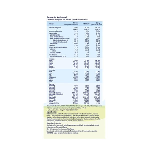 30212-Formula Infantil organica para bebe 1 a 3 a-03 Fórmula Orgánica Para Bebé 1 a 3 años Hipp
