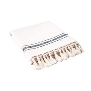 Mantel de Mesa Color Natural con Rayas 2 x 1.5 m