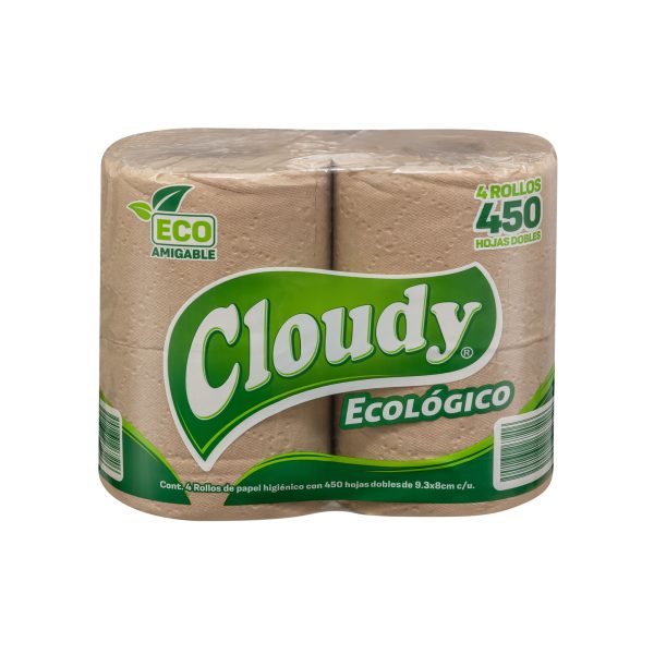 Papel Higiénico Ecológico 4 Rollos Cloudy