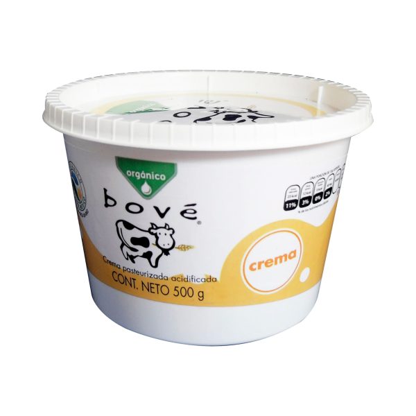 Crema Pasteurizada Orgánica Bové