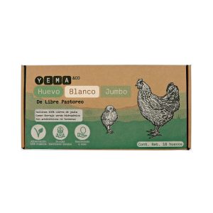 Huevo Blanco Jumbo de Libre Pastoreo YEMA 18 pzas