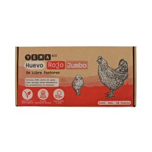 Huevo Rojo Jumbo de Libre Pastoreo YEMA 18 pzas