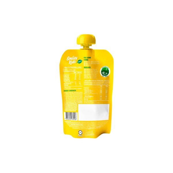 Papilla Orgánica de Pera, Plátano y Mango Smiley Kids