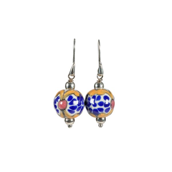 Aretes (3) Aretes con Bola Talavera Multicolor
