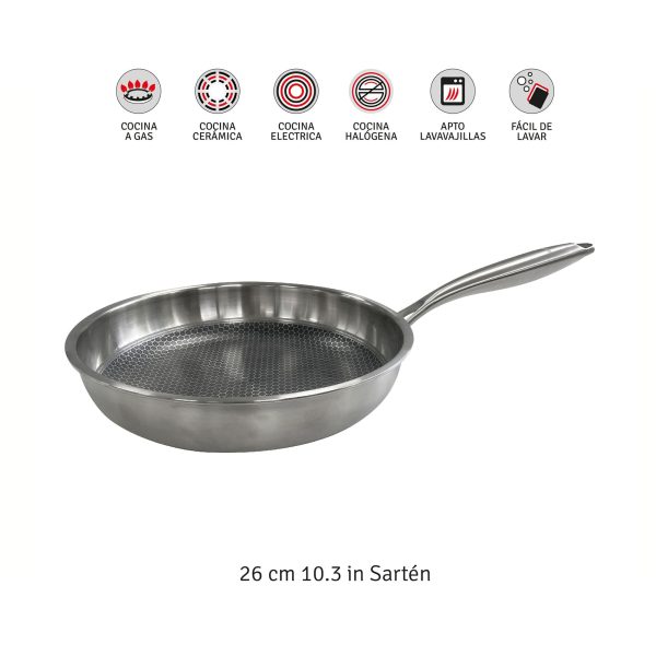 Sarten Acero 26 cm Hudson-02 Sarten de Acero Inoxidable Hudson