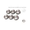 Set Especiero Hudson-02 Set Especieros de Vidrio y Acero Inoxidable 7 Pzas Hudson