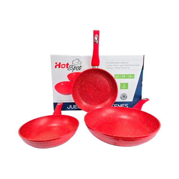 Juego-de-sartenes-4 Juego de 3 Sartenes Antiadherentes Hot Spot