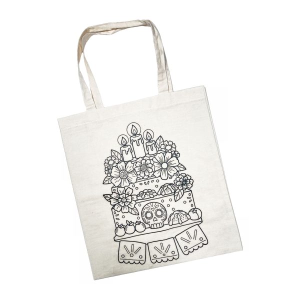 bolsa-manta-ofrenda-diademuertos Bolsa Tote de Manta Día de Muertos