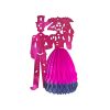 catrina-y-catrin-3d Pareja de Catrines Papel Picado Artemex