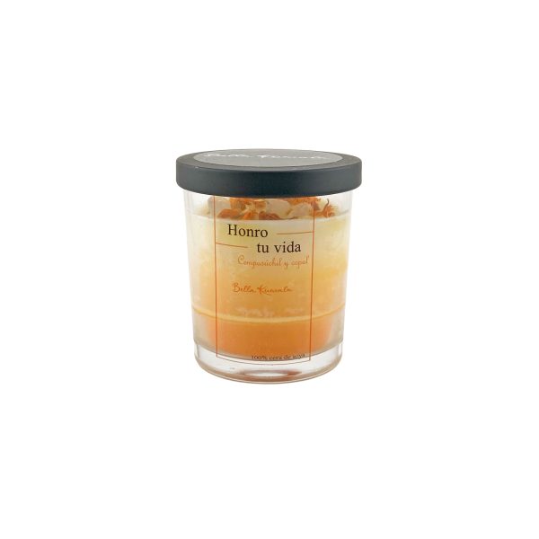 Vela Honro Tu Vida 100% Cera de Soya con Aroma